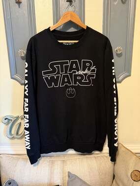 Star Wars Black Rebel Logo Sweatshirt with Sleeve Print XXL